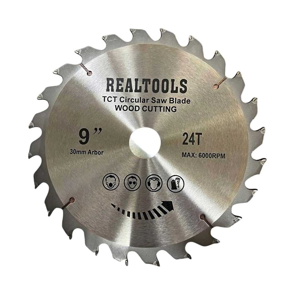 Изображение товара Диск пильный по дереву REALTOOLS 230x30/20x24Т RTL-CSB-TCT-23024 хороший для быстрого реза