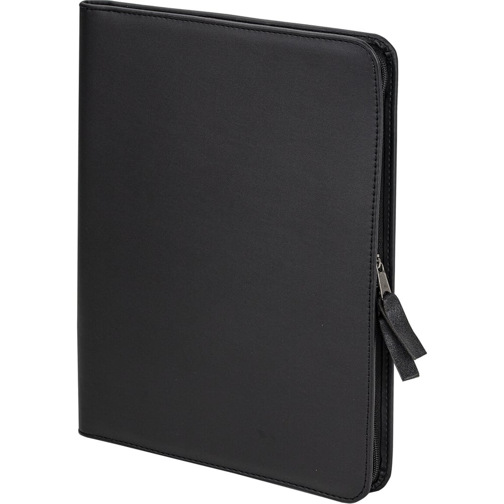 Изображение товара Папка из искусственной кожи на молнии 8-010 240252 черная офисная