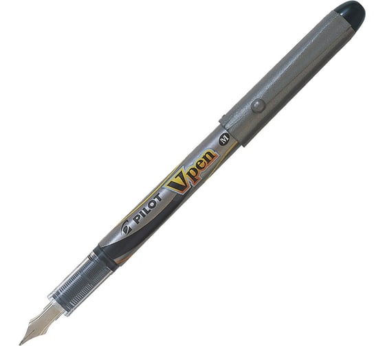Изображение товара Ручка перьевая ОФИСМАГ PILOT V-Pen, ЧЕРНАЯ, корпус серый, линия письма 0,58мм, SVP-4M B 144708