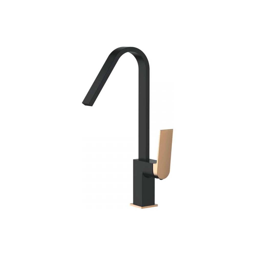 Изображение товара Смеситель для кухни Ledeme NEW L4191BR с поворотным изливом и цветом розовое золото/черный