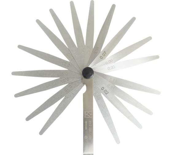 Изображение товара Набор щупов ТОЧИНТЕХ №2 (0.02 - 0.5мм), 17 пластин, 100мм ГОСРЕЕСТР 90277-23 pg02101