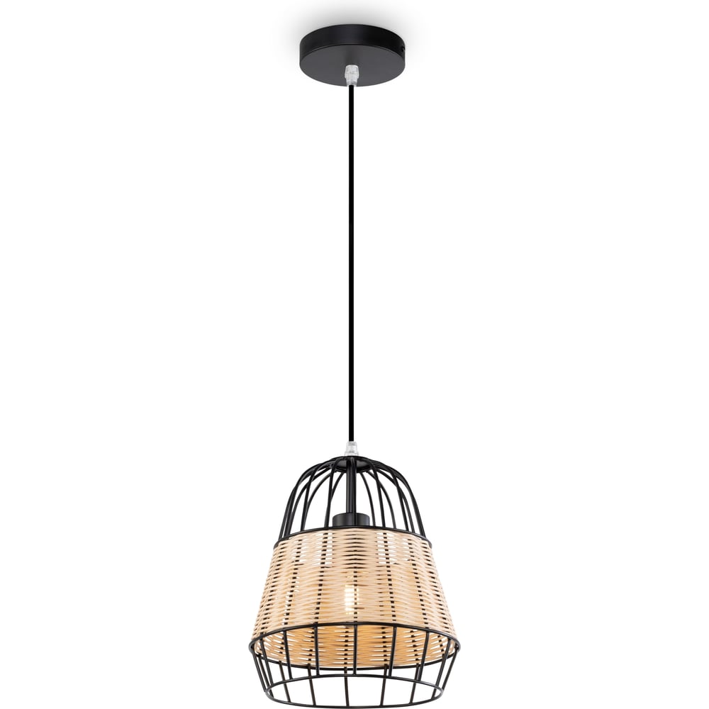 Изображение товара Подвесной светильник Freya FR5335PL-01B2 стиль модерн ротанг глянцевая поверхность