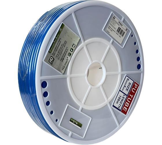 Изображение товара Трубка HQ-mech TPU 6x4 синяя, 15 бар, полиуретановая, бухта, 100 м УТ000003971