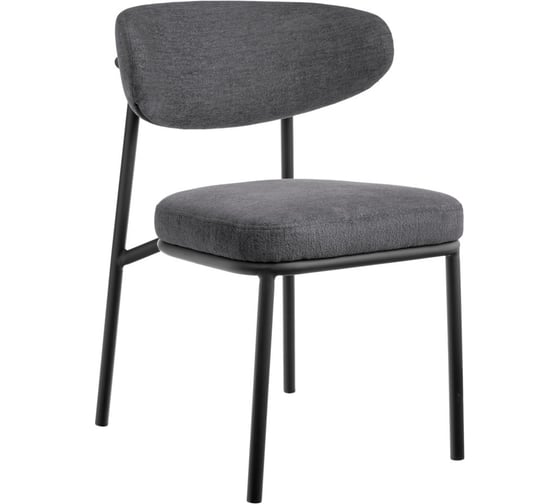 Изображение товара Стул BRADEX Lucas 2 серый, шенилл, с чёрными ножками FR 1019