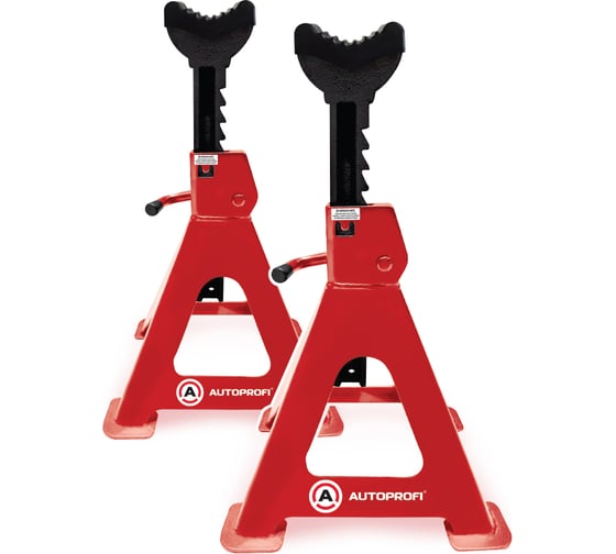 Изображение товара Страховочные опоры AUTOPROFI 3 тонны, высота подъема: 291 - 431 мм, резиновая накладка, комплект из 2 шт. JS-03/431