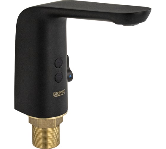 Изображение товара Смеситель Brimix сенсорный для раковины, с регулировкой температуры воды на корпусе, цвет ЧЁРНЫЙ. 08771