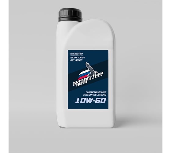 Изображение товара Моторное масло Буревестник-Авто 10W-60 SN/CF синтетическое 1л 79288