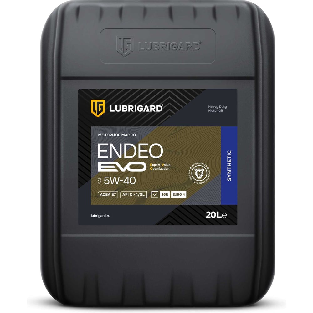 Изображение товара Моторное масло для дизельных грузовых двигателей 20 л LUBRIGARD ENDEO EVO 5W-40