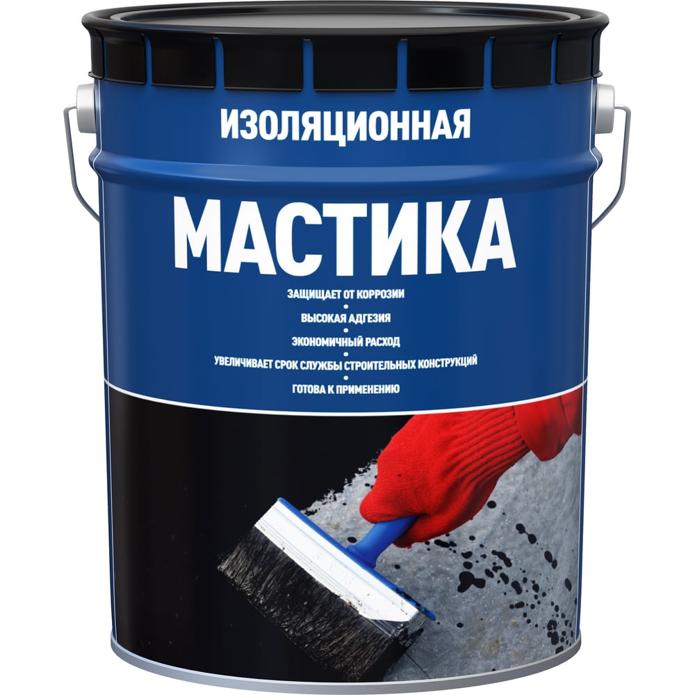 Изображение товара Мастика битумная изоляционная СТАРТ 21.5л/19кг для гидроизоляции