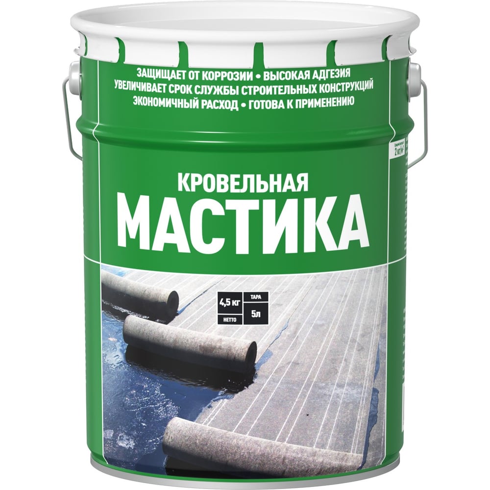 Изображение товара Мастика битумная кровельная СТАРТ 5л 4,5кг гидроизоляция кровли