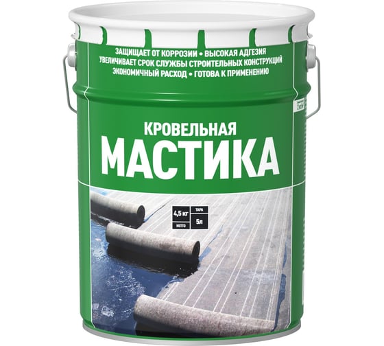 Изображение товара Мастика битумная кровельная СТАРТ 5л/4,5кг 4607952907614