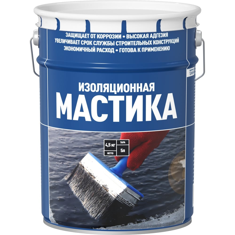 Изображение товара Мастика битумная изоляционная СТАРТ 5л/4,5кг 4607952907577