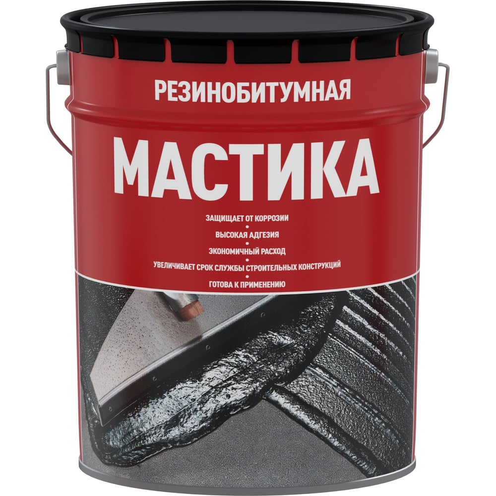 Изображение товара Резинобитумная мастика СТАРТ 21,5л/19кг для гидроизоляции кровли и фундамента