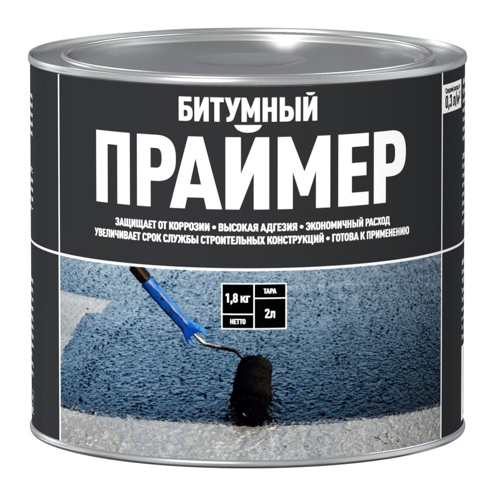 Изображение товара Битумный праймер для подготовительных работ 2л/1,8кг СТАРТ надежное средство