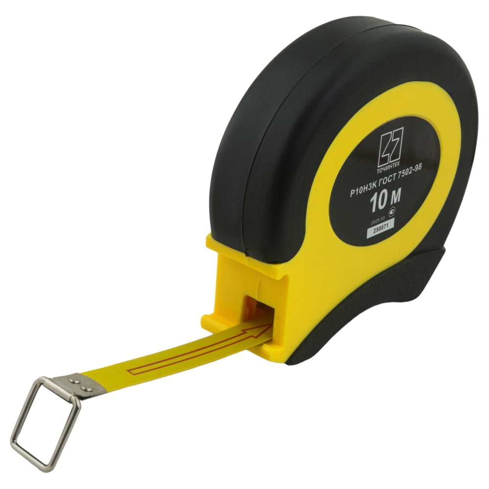Изображение товара Рулетка ТОЧИНТЕХ 10м-12,5мм Р10Н3К ГОСРЕЕСТР бытовая измерительная инструмента