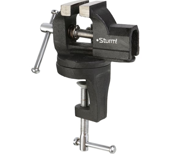 Изображение товара Тиски мини Sturm 40мм, поворотные, на струбцине 1075-12-040