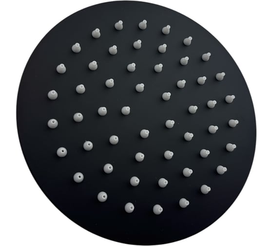 Изображение товара Тропическая лейка для душа потолочная OUTE круг 15x15 матовый черный, с шарниром для изменения угла наклона. TH97H-6