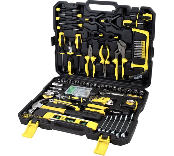 Изображение товара Набор инструментов универсальный Грандмастер 168 предметов, пластиковый кейс, 671336