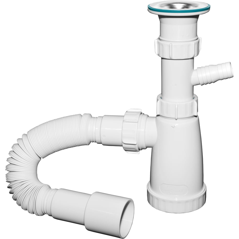 Изображение товара Сифон Инкопласт И 1 1/2х40 для умывальника с гофрированной трубой