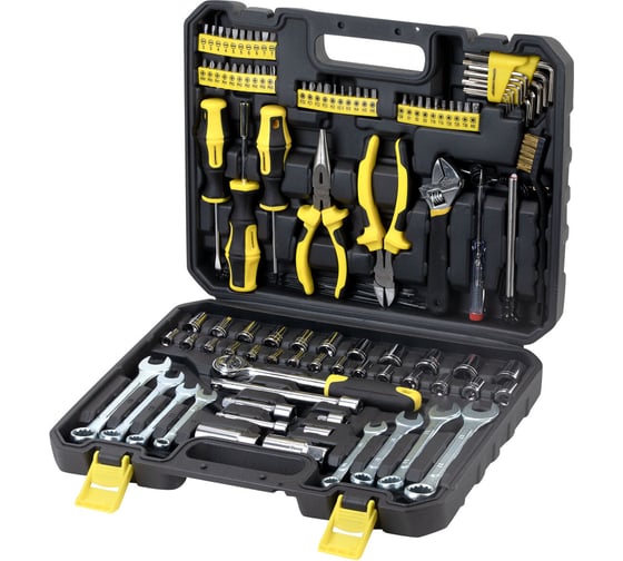 Изображение товара Набор инструментов для автомобиля Грандмастер 122 предмета, пластиковый кейс, 671335