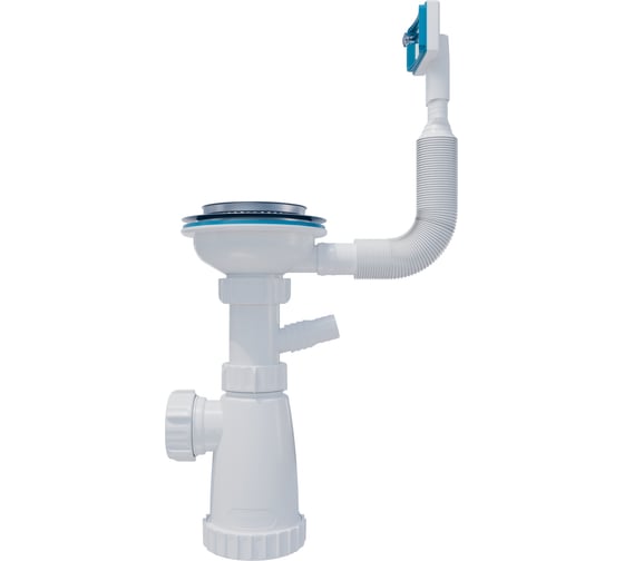 Изображение товара Сифон Инкопласт И 3 1/2х40 для моек с переливом (прямоуг) и отв. д/стир.машин BКS4000W В00В0028022