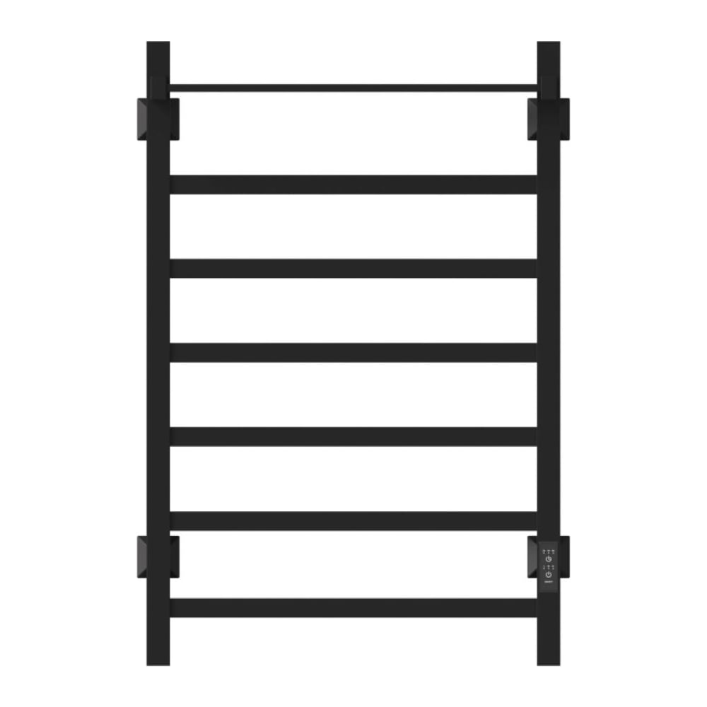 Изображение товара Электрический полотенцесушитель MIXLINE TRIUMPH 80x50 с таймером и полкой черный матовый