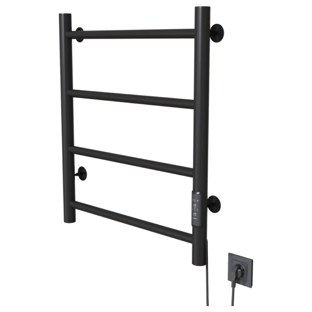 Изображение товара Электрический полотенцесушитель MIXLINE VEGA 60x50 таймер 201 Вт черный матовый