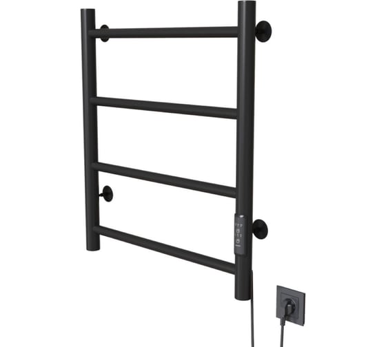 Изображение товара Полотенцесушитель MIXLINE VEGA 60x50 таймер, 201 Вт, 4 перекладины электрический ЧЕРНЫЙ 556342