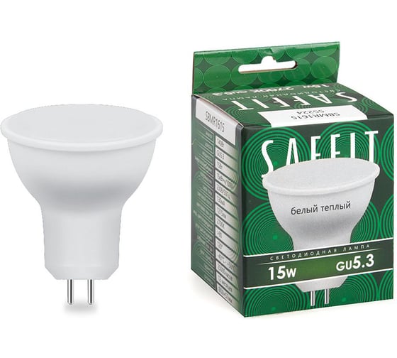 Изображение товара Светодиодная лампа SAFFIT SBMR1615 MR16 GU5.3 15W 2700K 55224