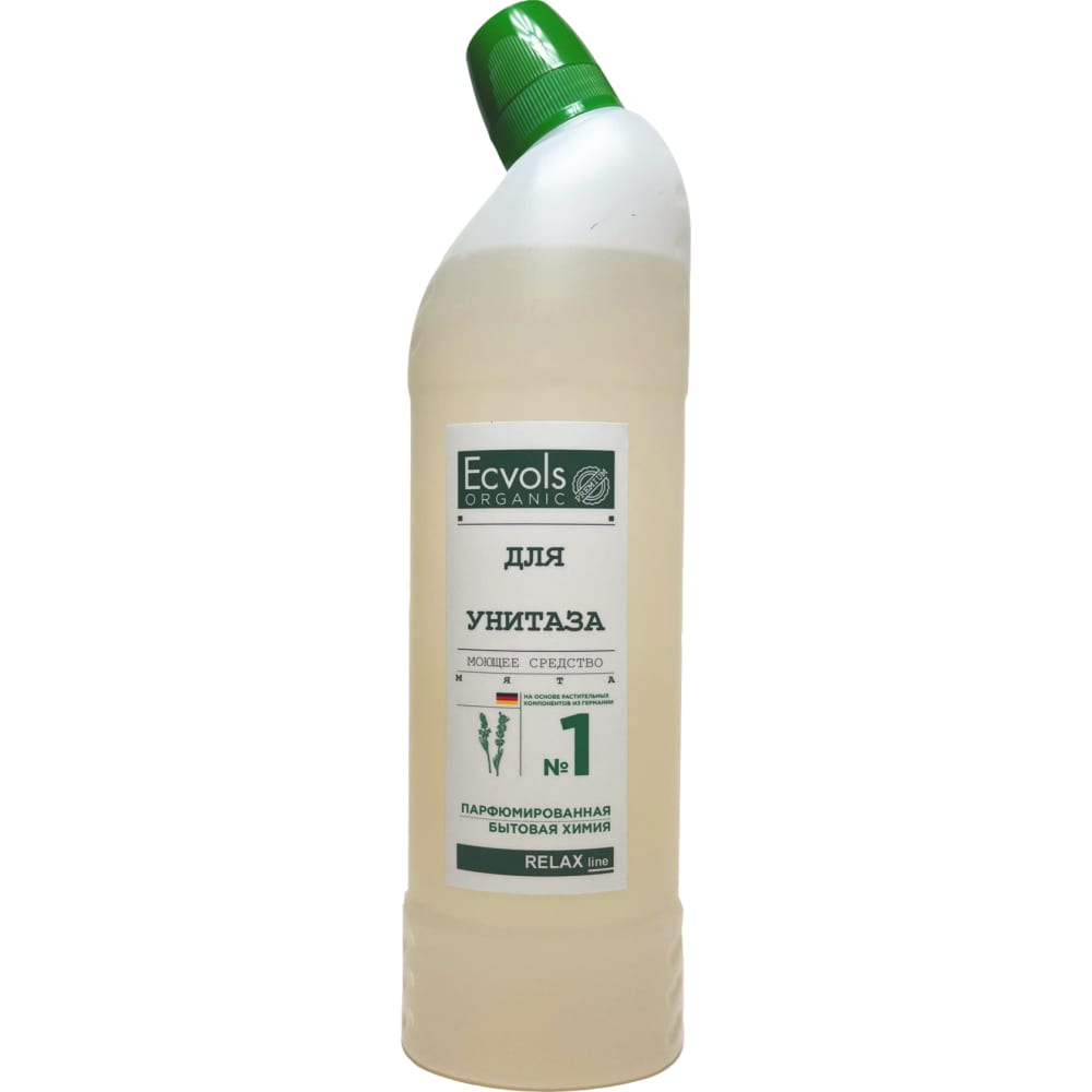 Органическое средство для чистки унитаза Ecvols блок для чистки и свежести унитаза 4 в 1 bref сила актив лимонная свежесть 50 г