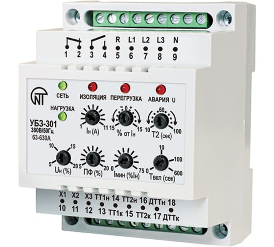 Изображение товара Универсальный блок защиты Новатек-Электро УБЗ-301 63-630А 3425663301