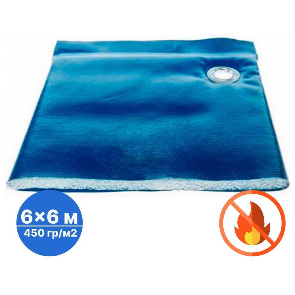Изображение товара Тент ПВХ негорючий с утеплителем Sebmet 6x6 м 450 г/м2 водонепроницаемый