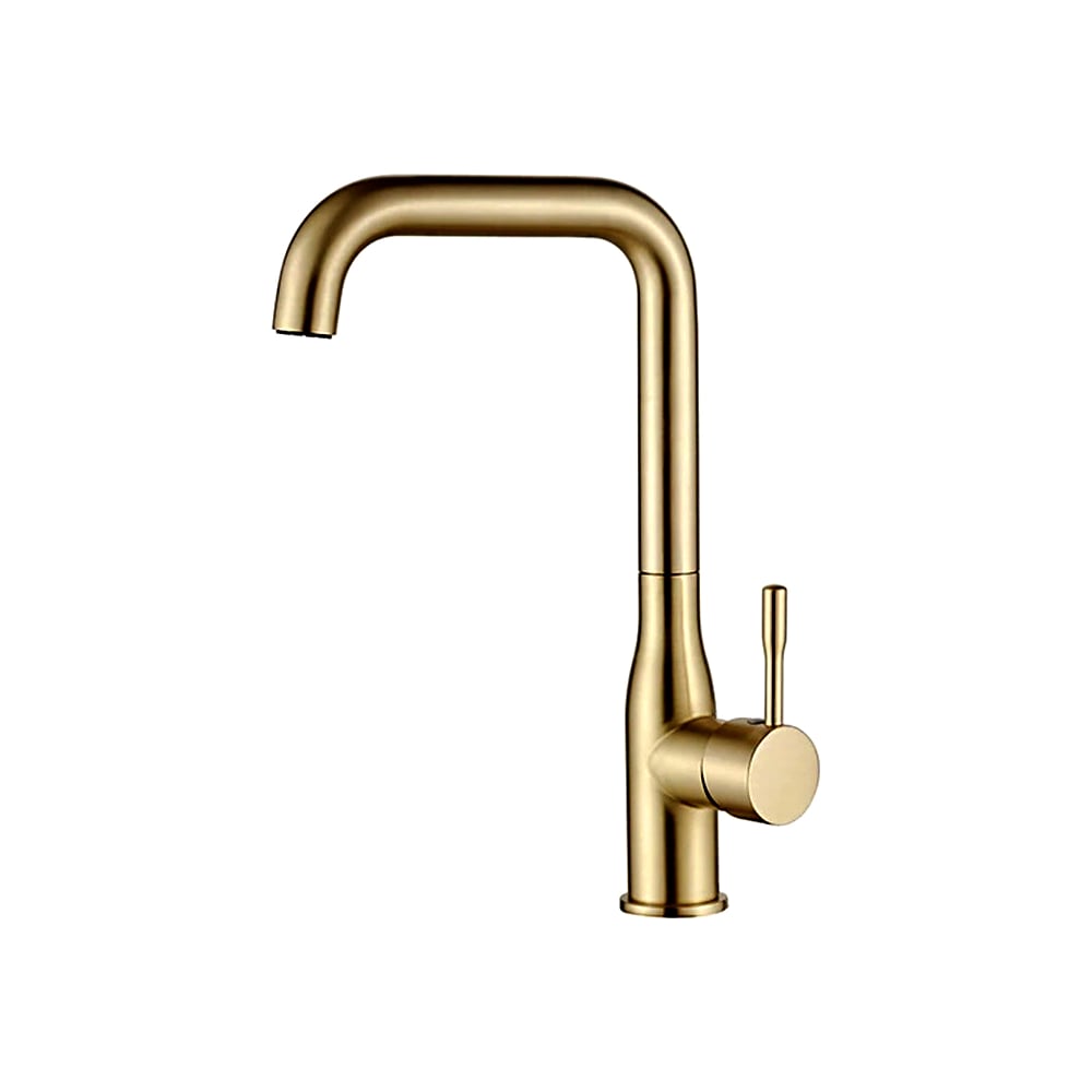 Изображение товара Смеситель для кухни Ledeme L4698Y современный однорычажный латунь золотой сатин