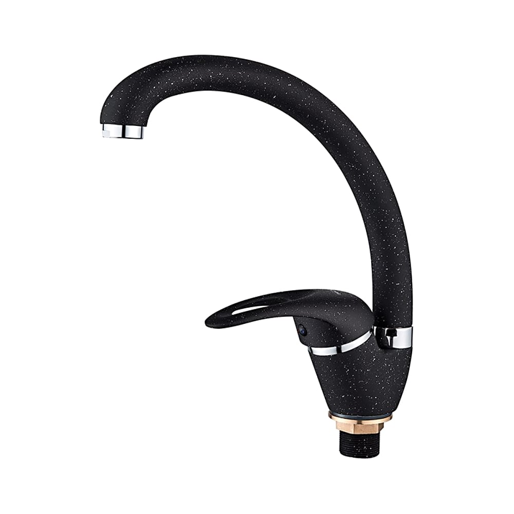 Изображение товара Смеситель для кухни Ledeme L5902F однорычажный черный с поворотным изливом