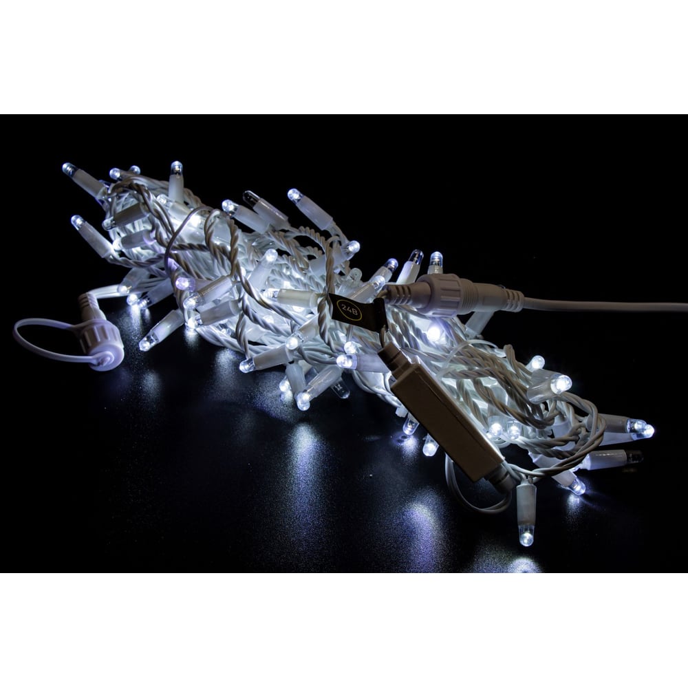 Изображение товара Гирлянда Нить TEAMPROF 10 м 24В IP65 для улицы белая