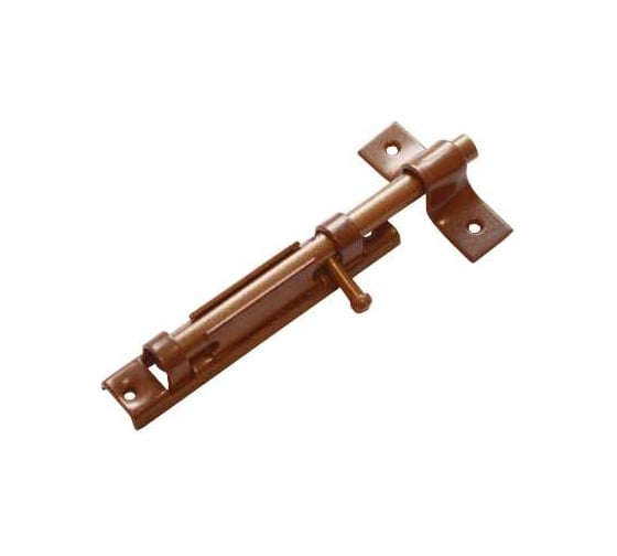 Изображение товара Задвижка накладная DOMART с точеной ручкой коричневый металлик 4607111620156