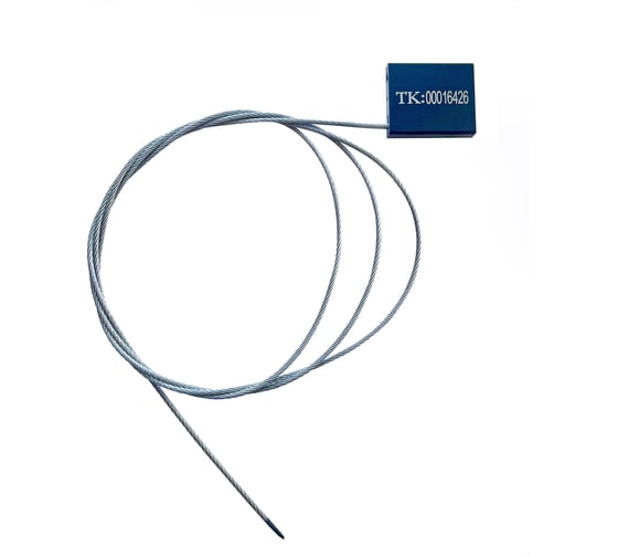 Изображение товара Пломба тросовая "ТК ТРОС", D-1.5 мм, L-1000 мм, синий 100 шт ТПК Технологии Контроля 24126