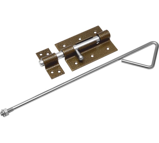 Изображение товара Засов гаражный DOMART ЗГ-470 (с тягой) бронза антик 4660046017576