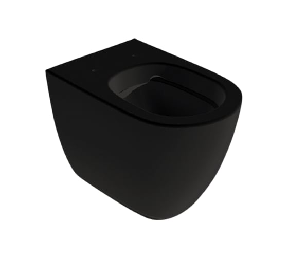 Изображение товара Напольный безободковый унитаз HATRIA FUSION RIMLESS черный матовый A0Y1ZA02