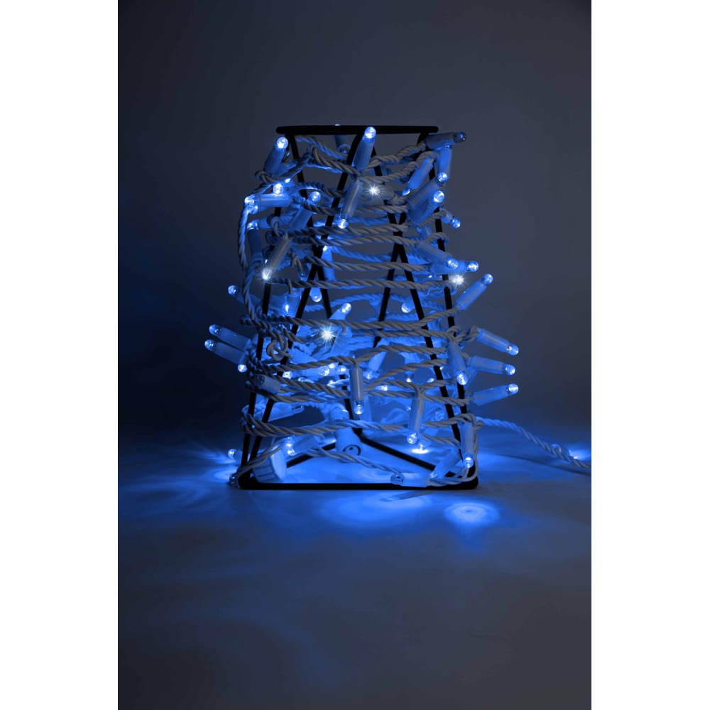 Изображение товара Гирлянда нить TEAMPROF 10 м 24В синий мерцание IP65 водостойкая