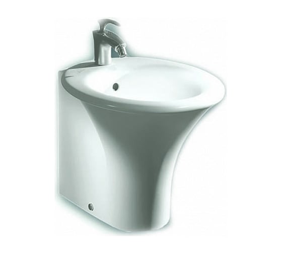 Изображение товара Напольное биде HATRIA SCULTURE 1 отверстие для смесителя, 40х60 см, белое YR4201