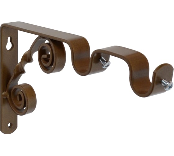 Изображение товара Кронштейн DOMART ВИНТАЖ мод.1 D20 двухрядный 12/19 см коричневый металлик 4660046000745