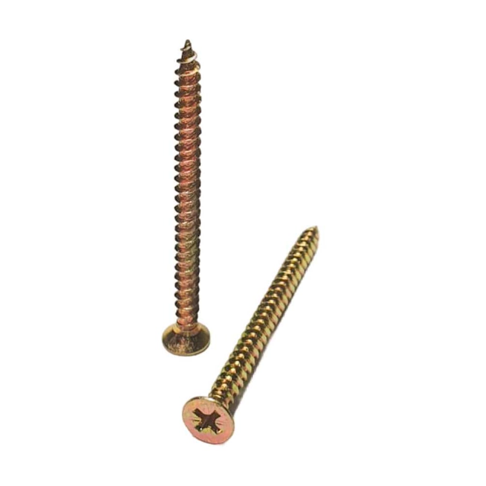 Изображение товара Саморез универсальный 6x40 мм желтый цинк коробка 1 кг СУ00640Ж-1