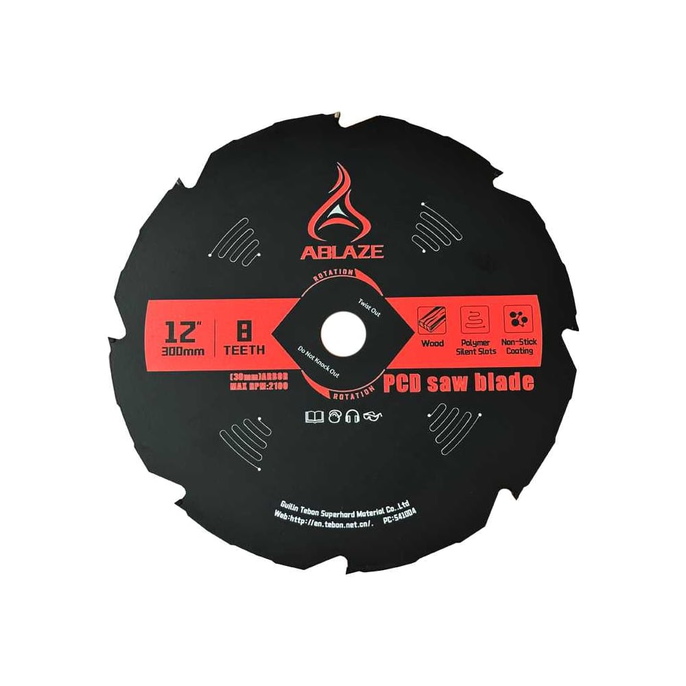 Изображение товара Пильный диск для фиброцемента из поликристаллического алмаза TEBON ABLAZE 300 мм