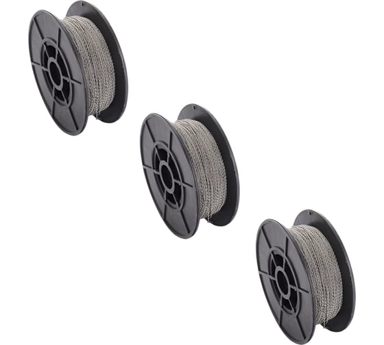 Изображение товара Пломбировочная проволока ТПК Технологии Контроля нержавейка 0,65/100 м витая, упак.:3 штуки 24311