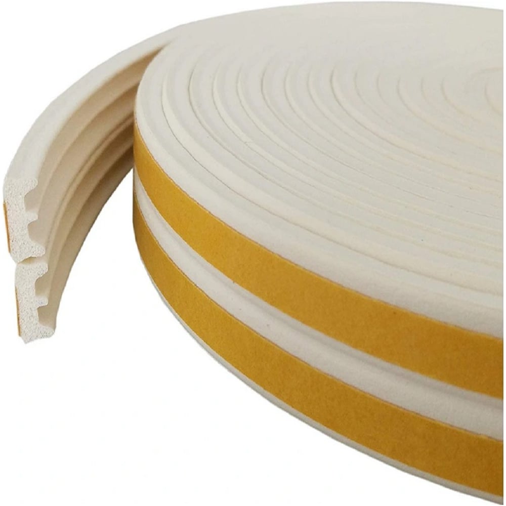 Изображение товара Уплотнитель резиновый Profitrast белый E-профиль 6м для окон и дверей