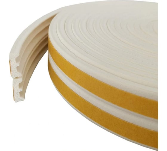 Изображение товара Уплотнитель резиновый Profitrast белый Е-профиль 6м 3 штуки в упаковке 0817075