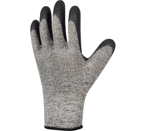Изображение товара Перчатки Armprotect полиэтилен и минеральное волокно с рельефным латексным покрытием, серые с черным ДИНО Л р10 Д4144-1 4640178755331