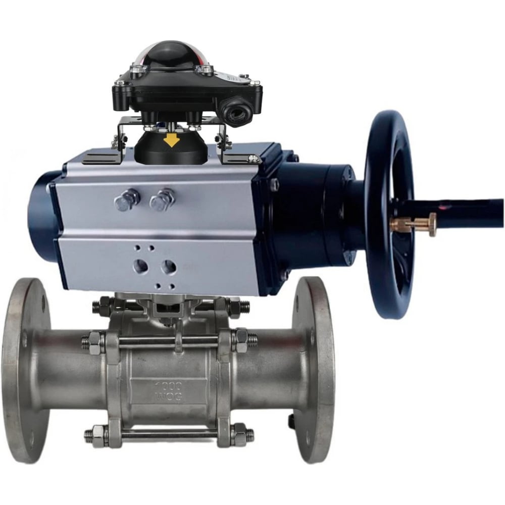 Изображение товара Кран шаровой DN.ru 316-316-FP-F-ISO-H Ду65 Ру40 из нержавеющей стали