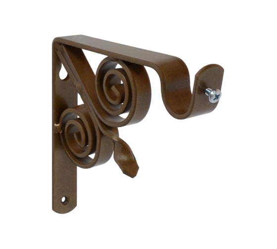 Изображение товара Кронштейн DOMART ВИНТАЖ мод.3 D20 однорядный 12 см коричневый металлик 4660046001032